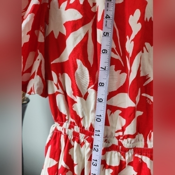 Moon River Women's Side tie, Cut-out Floral Print Tiered Shirred Dress. … - Picture 12 of 16